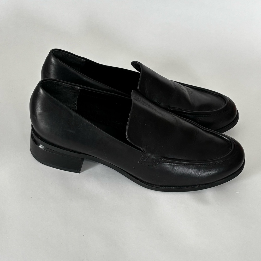Franco Sarto Black Leather Loafers